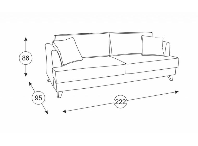 Прямой диван Дамаск ТД 212 тик-так
