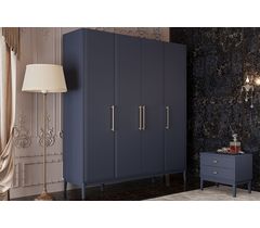 ДЖАЛИ Шкаф для одежды ШР-4 (лак темный лазурный)